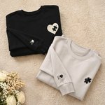 Sweatshirt à capuche brodé avec initiales Cadeau d'anniversaire pour couples nouveaux mariés