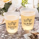 Personalisierte Linie Kunst Stil Haustier Foto Einweg-Plastikbecher mit Namen Satz von 10 täglichen Gebrauch Hochzeit Party Geschenk für Gäste Newlyweds
