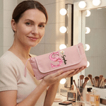 Gepersonaliseerd Ballet Geboorte Bloem Haar Tools Draagbare Reistas met Naam en Initialen Verjaardag Reis Cadeau voor Ballet Lover