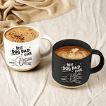 Taza de café de cerámica personalizada con el nombre del perro Best Dog Dad Ever Día del Padre Regalo de cumpleaños para dueños de perros