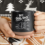 Taza de café de cerámica personalizada con el nombre del perro Best Dog Dad Ever Día del Padre Regalo de cumpleaños para dueños de perros