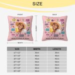 Personalised Inspirational Mom Quote Photo Floral Soft Cushion Cover with Name Home Sofa Decor Birthday Gift for Mom Grandma