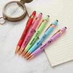 Personalised Birth Flower Zodiac Design Retractable Ballpoint Pen with Name Touch Control Design Daily Use Birthday Gift for Student Friend Teacher
