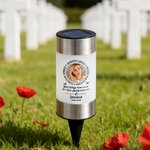 Personalised Always Loved Photo Solar Garden Light with Name and Year Garden Decor Sympathy Memorial Gift for Loss of Loved One