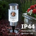 Personalised Always Loved Photo Solar Garden Light with Name and Year Garden Decor Sympathy Memorial Gift for Loss of Loved One