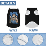 Personalized Photo Lightning Bolt Soft Cotton Dog Vest with Title Father's Day Birthday Gift for Men Pet Owners