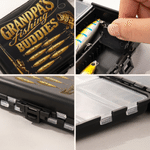 Personalised Fishing Theme Metal Fishing Lure and Tool Box Set with Name Daily Fishing Father's Day Gift for Father Fishing Lovers