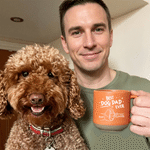 Taza de café de cerámica personalizada con el nombre del perro Best Dog Dad Ever Día del Padre Regalo de cumpleaños para dueños de perros