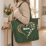 Bolsa de pana de gran capacidad con nombre personalizada con estampado de leopardo de colores Regalo de cumpleaños aniversario para mujer