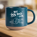 Taza de café de cerámica personalizada con el nombre del perro Best Dog Dad Ever Día del Padre Regalo de cumpleaños para dueños de perros