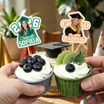 Personalised Colourful Sequins Graduate Photo Stickers with Name and Year Graduation Gift for Graduate