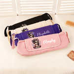 Personalizzato carino cavallo nascita fiore ragazza portatile riscaldamento asta borsa di stoccaggio con nome e isolamento Pad viaggio accessorio regalo di compleanno per le donne