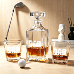 Personalised Balls Design Whiskey Decanter with Date Birthday Anniversary Father's Day Gift for Dad