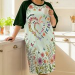 Personalised Watercolor Double Heart Birth Flowers Lounge Pyjamas with Names and Pockets Daily Wear Birthday Mother's Day Gift for Grandma Mom
