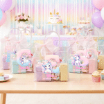 Personalizzato fantasia Unicorno iniziale Borsa regalo trasparente con fiocco nastro nome e testo uso quotidiano festa di compleanno regalo per bambino ragazza figlia