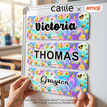 Personalisierte Playful emoji bunte Tafel Magnet mit Namen Klassenzimmer und Home Decor zurück zu Schule Geschenk für Lehrer Kinder| Callie × emoji ™