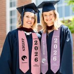 Personlig Multicolor Class of 2026 Silhouette Graduation Sash med namn och år Graduation Keepsake Celebration Present för akademiker Klasskamrater