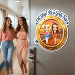 Personalized 2-4 Cartoon Character Cruise Magnet with Name Home Decor Birthday Summer Travel Gift for Friend