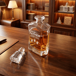 Personalised Handprint Whiskey Decanter with Name Birthday Anniversary Father's Day Gift for Man Father