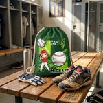 Personalisierte Multicolor Ball Sport Cartoon Charakter Drawstring Strand Rucksack mit Namen Strand Party Geburtstagsgeschenk für Ballsportliebhaber