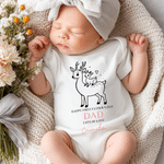 Babero de algodón 100% con diseño de animales personalizado para padres e hijos Traje de bebé a juego con el nombre Primer regalo de cumpleaños del Día del Padre para recién nacidos