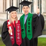 Personlig Multicolor Class of 2026 Silhouette Graduation Sash med namn och år Graduation Keepsake Celebration Present för akademiker Klasskamrater