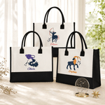 Costellazione personalizzata Borsa Tote di grande capacità con nome Scuola Lavoro Uso quotidiano Regalo di compleanno per un'amica