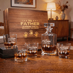 Personalised Handprint Whiskey Decanter with Name Birthday Anniversary Father's Day Gift for Man Father