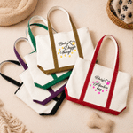 Personalized Multicolour Paw Print Canvas Tote Bag with Name Daily Use Anniversary Birthday Gift for Pet Lovers Owners
