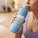 Personlig Fresh Yoga Posture 17 oz Isolerad vattenflaska med namn Daglig användning Födelsedagspresent för yogälskare