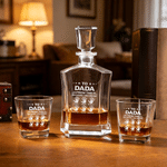 Personalised Handprint Whiskey Decanter with Name Birthday Anniversary Father's Day Gift for Man Father