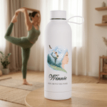 Personlig Fresh Yoga Posture 17 oz Isolerad vattenflaska med namn Daglig användning Födelsedagspresent för yogälskare