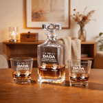 Personalised Handprint Whiskey Decanter with Name Birthday Anniversary Father's Day Gift for Man Father