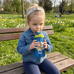 Personalized Birth Flower Fairy 16 oz Kid Water Bottle with Name Straw and Handle Back to School Birthday Holiday Gift for Girl