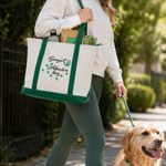 Personalized Multicolour Paw Print Canvas Tote Bag with Name Daily Use Anniversary Birthday Gift for Pet Lovers Owners