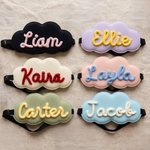 Personalized Multicolor Yarn Name Eye Mask with Name Daily Use Birthday Bridesmaid Gift for Sister Best Friends Family