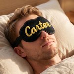 Personalized Multicolor Yarn Name Eye Mask with Name Daily Use Birthday Bridesmaid Gift for Sister Best Friends Family