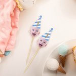 Personliga 12 st Cupcake Toppers med ansiktsfoto för dekoration av födelsedagskalas