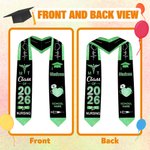 Personalized Multicolor Medical Symbols Occupational Graduation Stole with Name and Year Graduation Keepsake for Nurse Doctor Medical Graduates