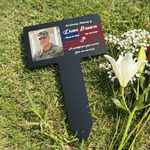 Personalized Veteran Photo American Flag Garden Memorial Plaque Grave Marker Memorial Day Independence Day Gift for Veterans Loss of Loved Ones