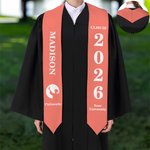 Personlig Multicolor Class of 2026 Silhouette Graduation Sash med namn och år Graduation Keepsake Celebration Present för akademiker Klasskamrater