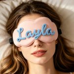 Personalized Multicolor Yarn Name Eye Mask with Name Daily Use Birthday Bridesmaid Gift for Sister Best Friends Family