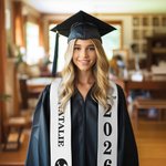 Personlig Multicolor Class of 2026 Silhouette Graduation Sash med namn och år Graduation Keepsake Celebration Present för akademiker Klasskamrater