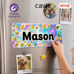 Personalisierte Playful emoji bunte Tafel Magnet mit Namen Klassenzimmer und Home Decor zurück zu Schule Geschenk für Lehrer Kinder| Callie × emoji ™