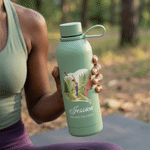 Personlig Fresh Yoga Posture 17 oz Isolerad vattenflaska med namn Daglig användning Födelsedagspresent för yogälskare