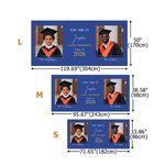 Personalised Past Recent Photo Graduation Banner with Name Blessing Message and School Name Graduation Ceremony Party Gift for 2026 Graduates