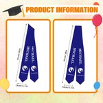 Personlig Multicolor Class of 2026 Silhouette Graduation Sash med namn och år Graduation Keepsake Celebration Present för akademiker Klasskamrater