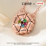 Personalized Birthstone emoji Scene Magnetic Necklace with Names Dainty Jewelry Mother's Day Anniversary Gift for Mom Grandma | Callie × emoji ™