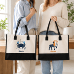 Costellazione personalizzata Borsa Tote di grande capacità con nome Scuola Lavoro Uso quotidiano Regalo di compleanno per un'amica