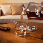 Personalised Handprint Whiskey Decanter with Name Birthday Anniversary Father's Day Gift for Man Father